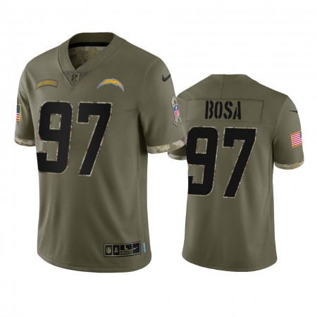 Maillot Los Angeles Chargers Joey Bosa 97 Salute To Service Olive 2022 - Homme